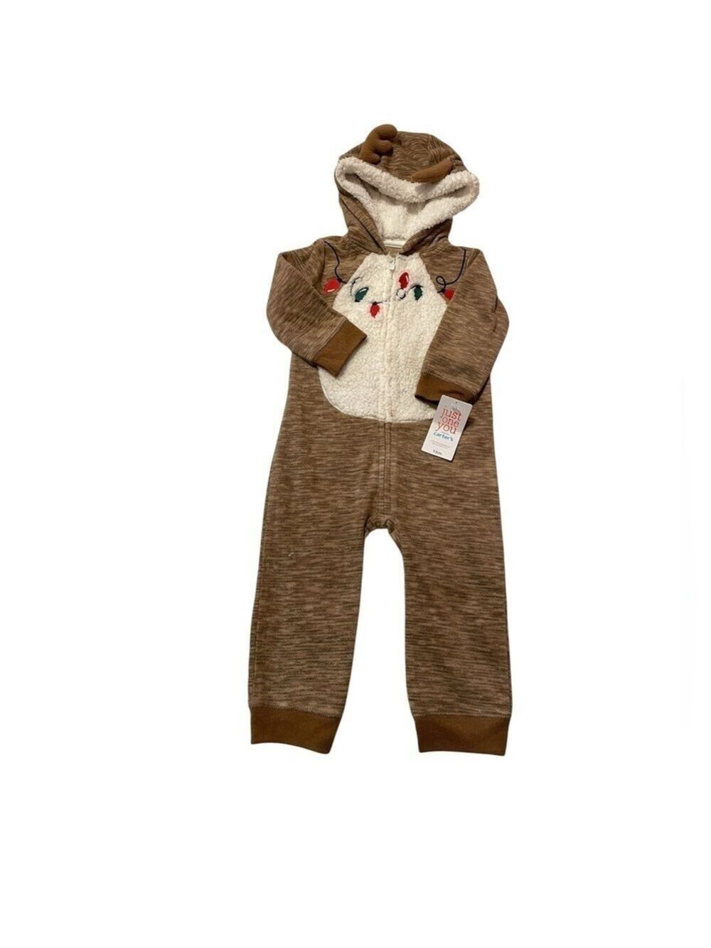 Carter's Reindeer Fleece Baby Bodysuit 18M